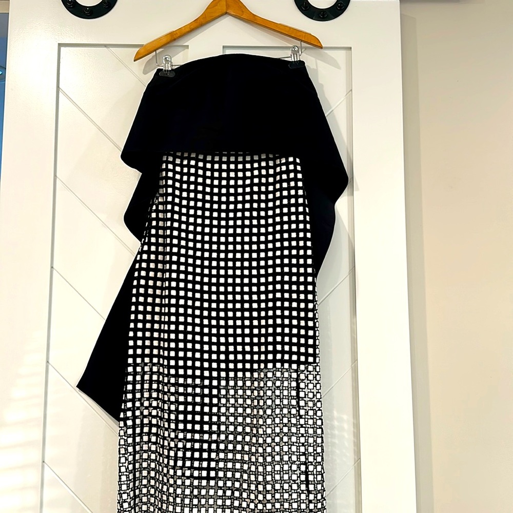 Stunning Black and White Monique Lhuillier Dress